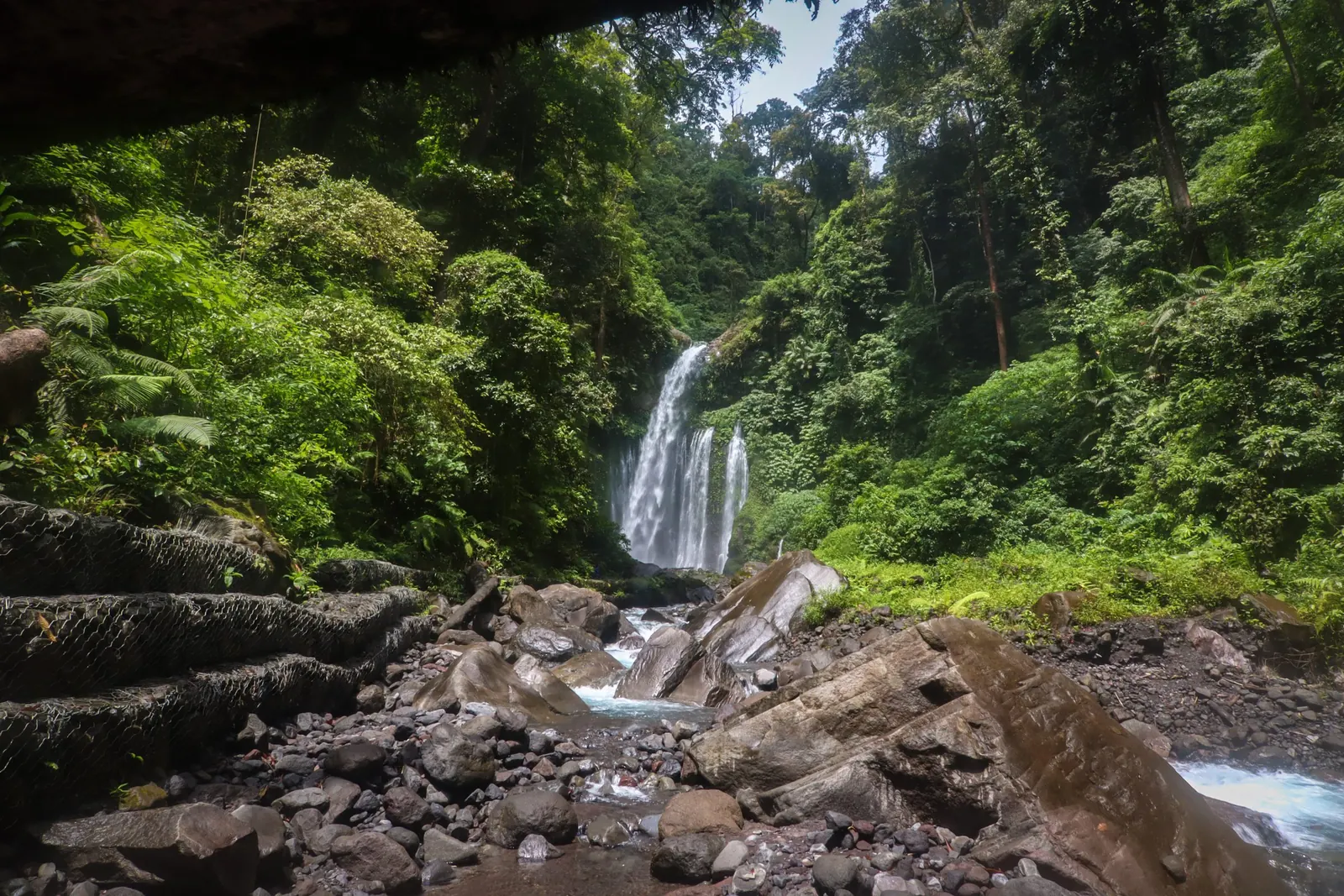 A waterfall in the forest at Bayan